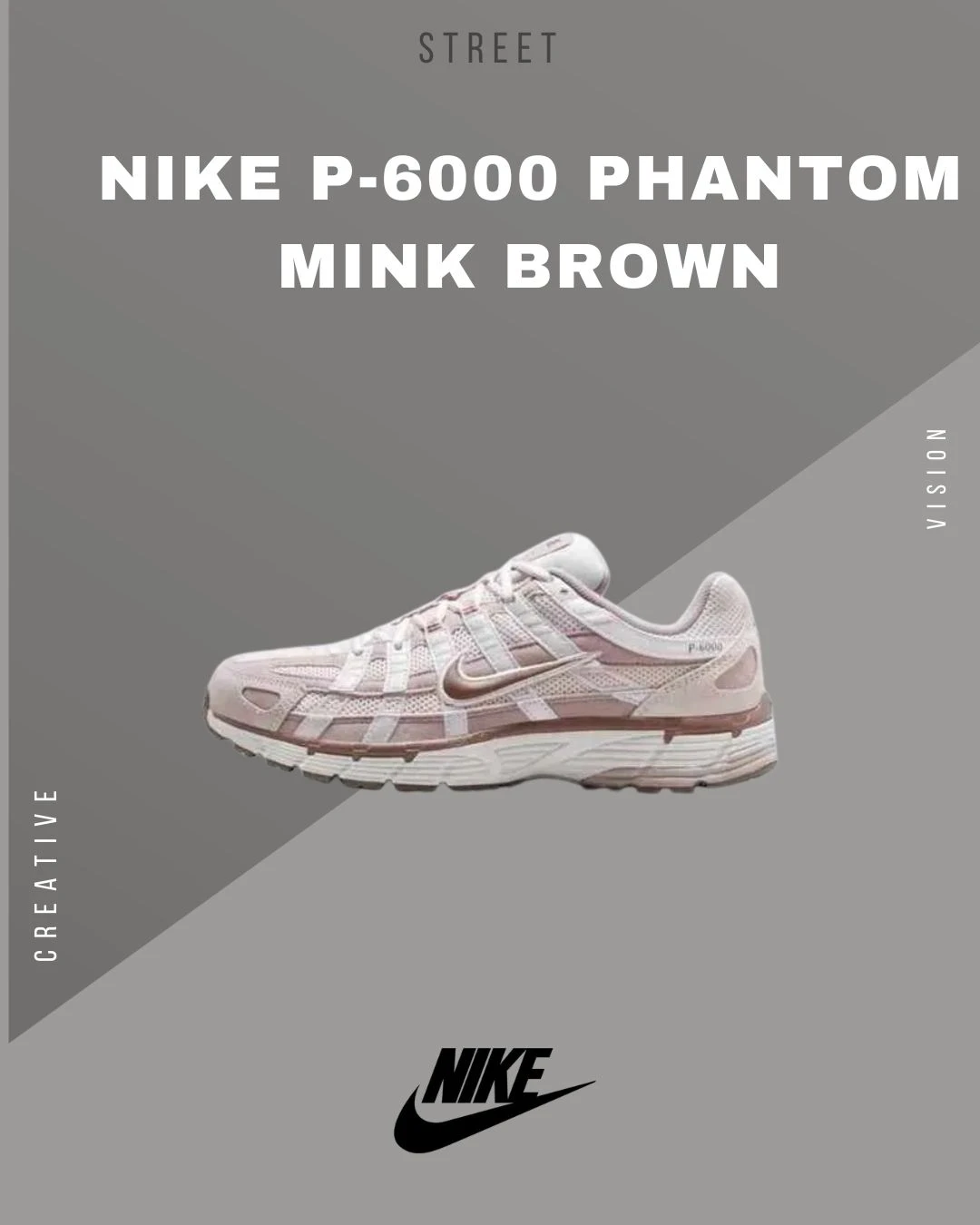 Nike P-6000 Phantom Mink Brown 玫瑰粉棕復古HV6353-001.