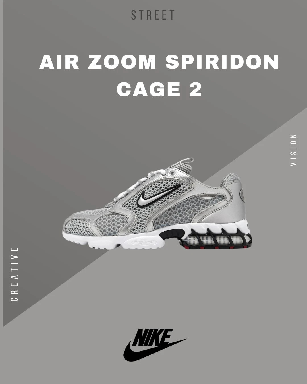 Air Zoom Spiridon Cage 2 男鞋銀灰Metallic Silver CJ1288-001