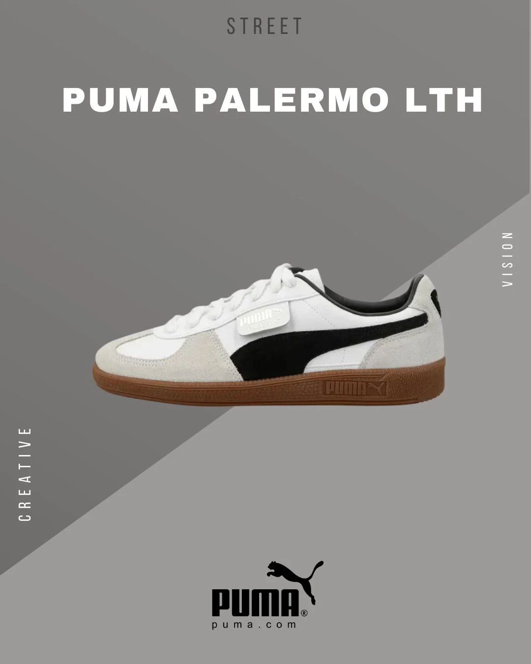 Puma Palermo Lth 奶油白白黑焦糖底德訓鞋休閒鞋ROSE同款396464-01