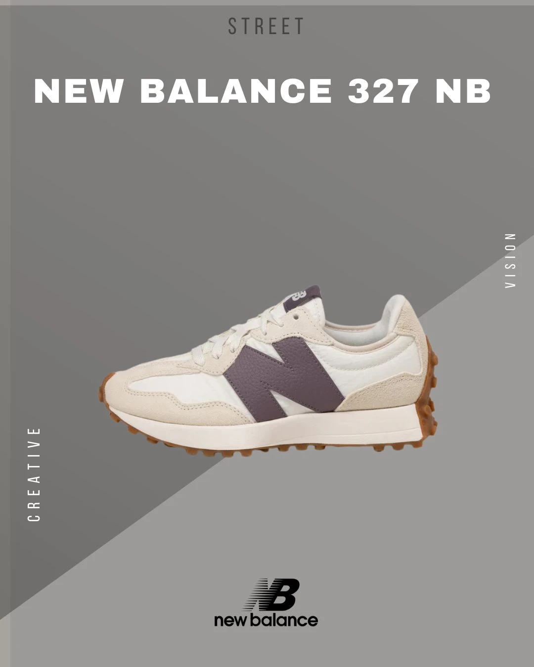NEW BALANCE 327 NB 海鹽灰紫紫紅奶油白米白焦糖底女鞋WS327FTC