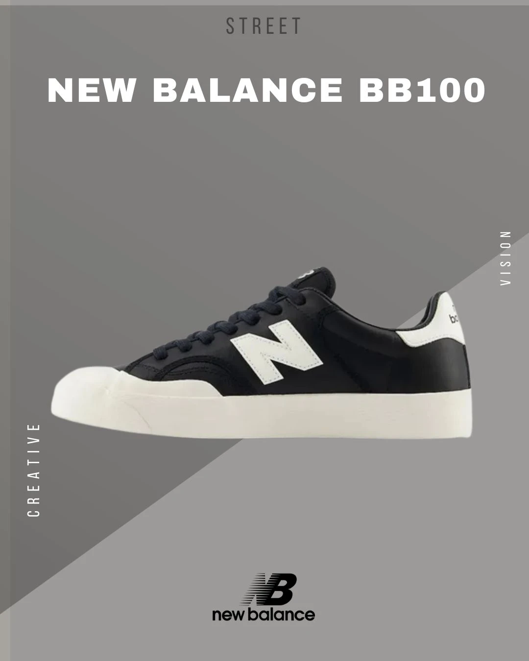 New Balance 男女運動休閒鞋復古鞋舒適穿搭黑白BB100LBK