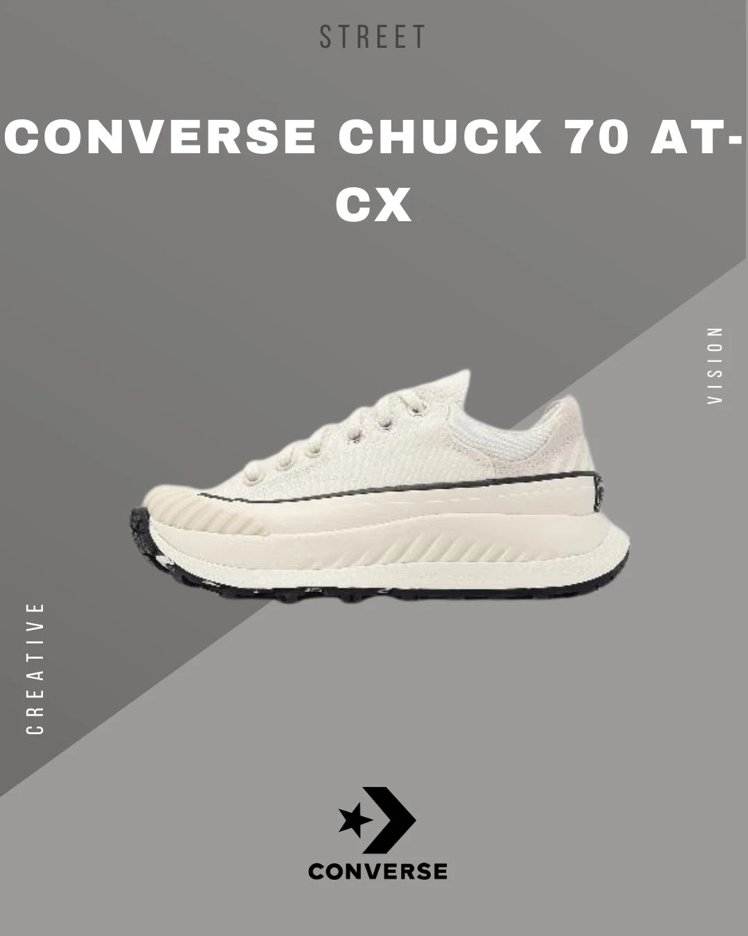 CONVERSE CHUCK 70 AT-CX 白色餅乾鞋低筒A06556C