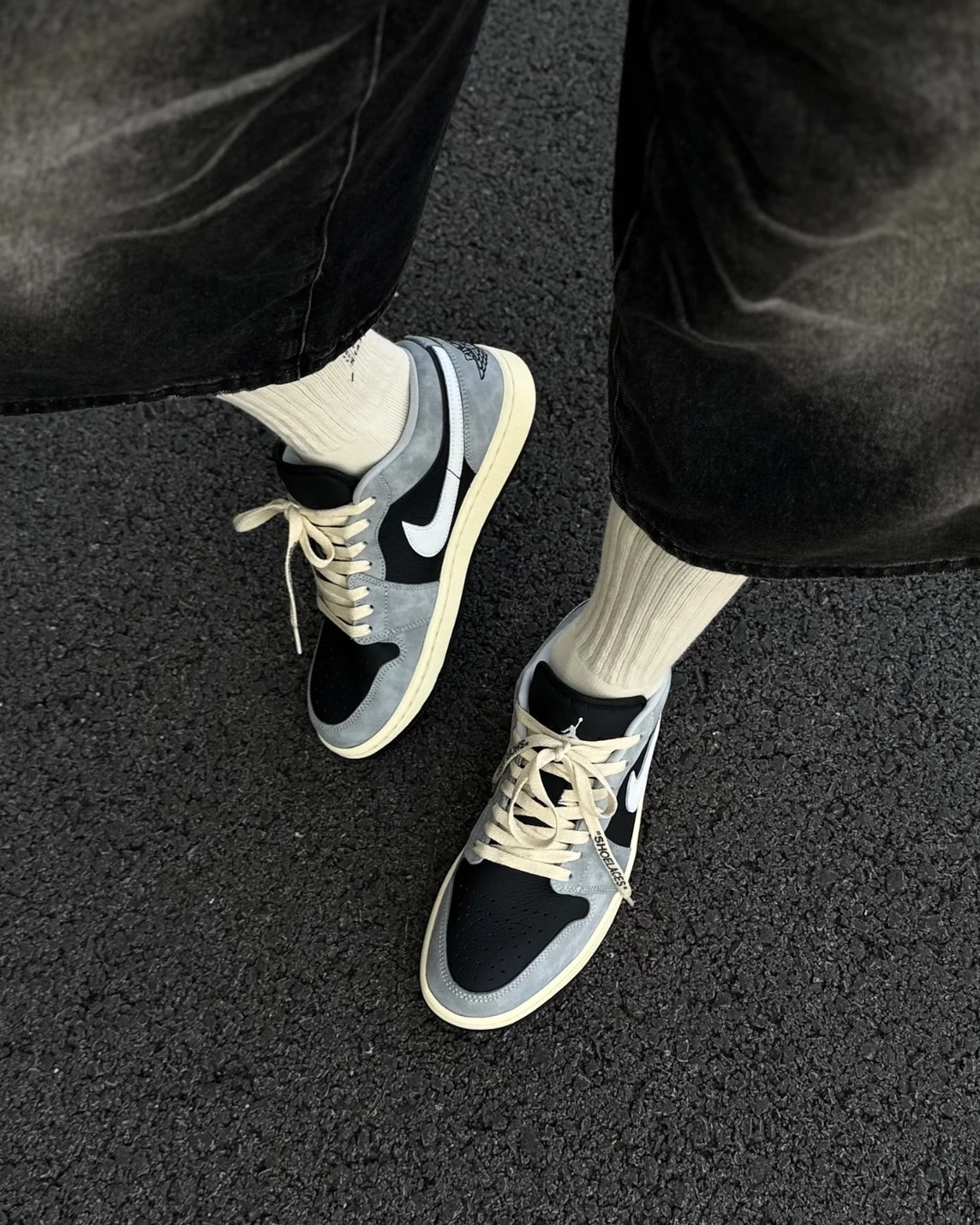 【爆款|現貨!】AIR JORDAN 1 LOW AJ1 深煙灰 灰黑 休閒鞋 男鞋 HQ2010-012