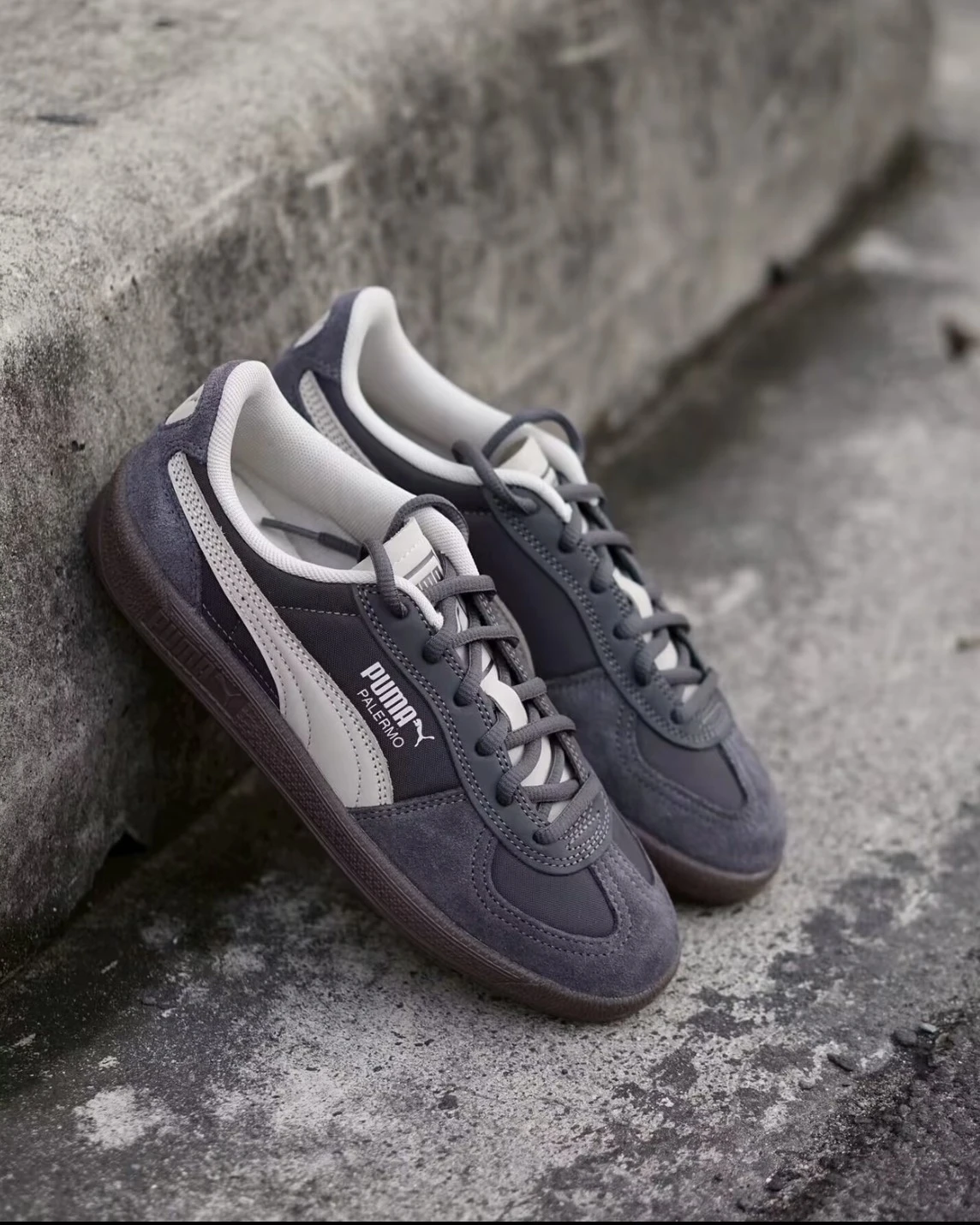 【限時折扣!新色現貨】PUMA Palermo POP 竹炭灰 水泥灰 碳灰 復古德訓鞋 男女 403257-03
