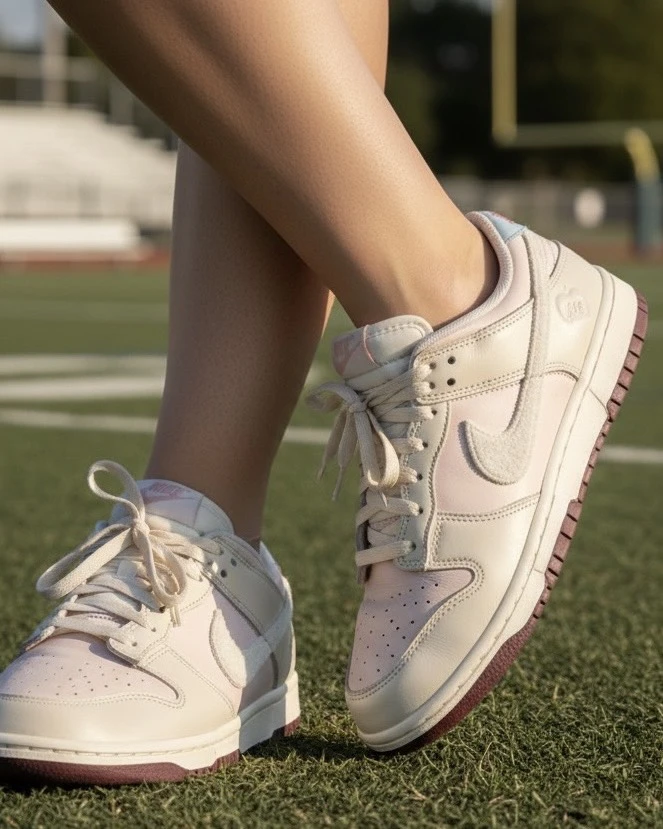 【限量】現Nike Dunk Low 情人節限定奶油櫻花粉淺粉寶寶藍毛絨勾刺繡愛心蝴蝶結IQ1145-610