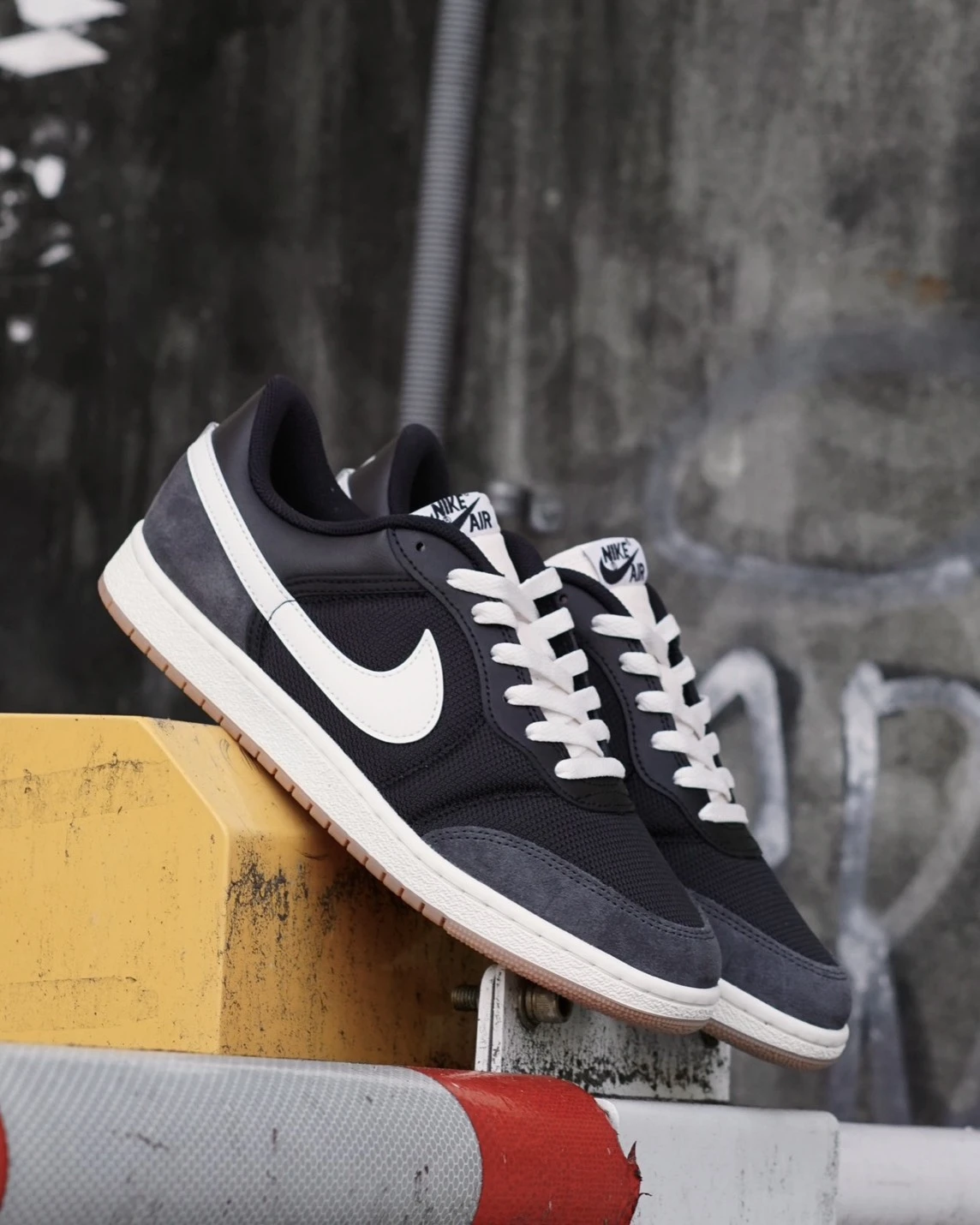 【新款】AIR JORDAN SKYLINE LOW 黑白生膠 天際線 膠底網布麂皮低筒休閒鞋IM2055-001