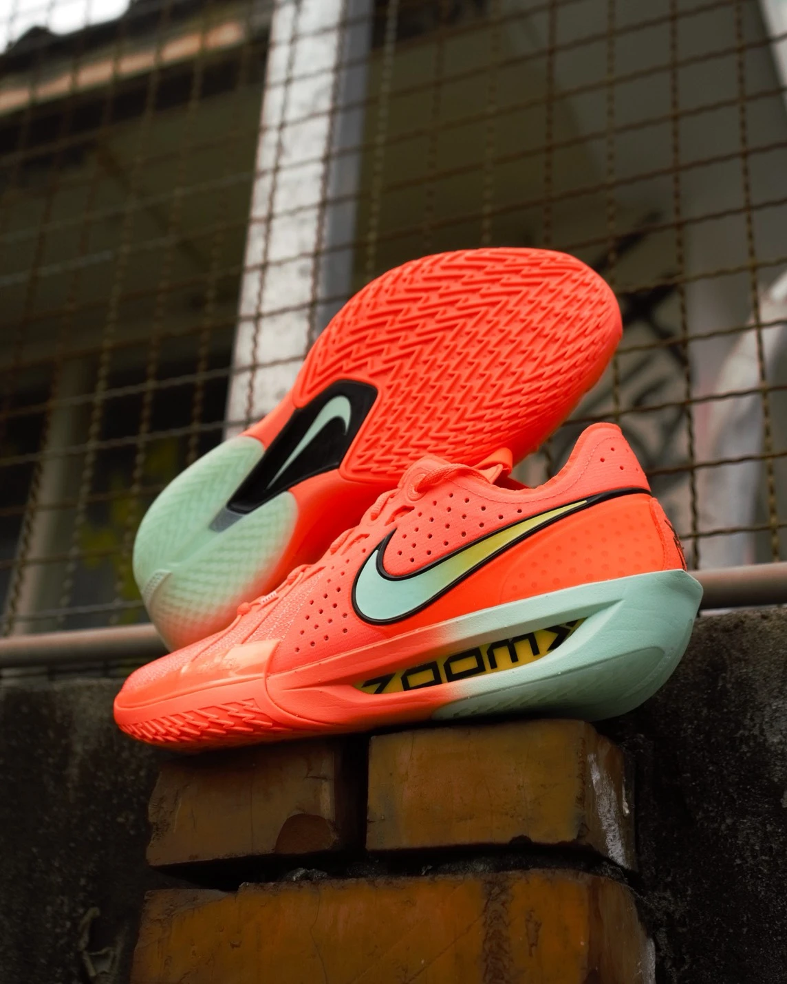 NIKE G.T. CUT 3 EP 珊瑚橘 橘綠 抗扭 漸層 透氣 網布 緩震 實戰籃球鞋 DV2918-800