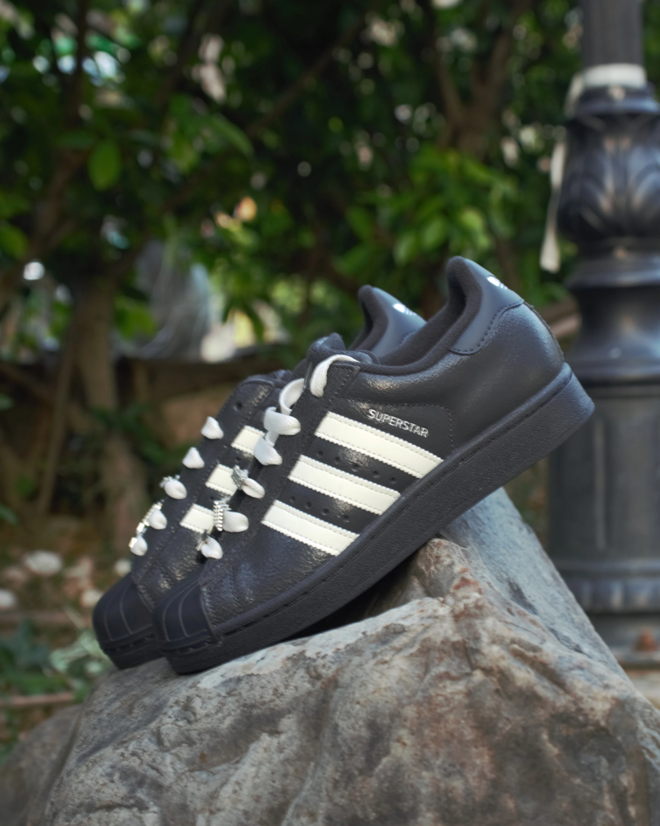 【現貨】ADIDAS SUPERSTAR II 曜石黑 奶油白 裂紋 貝殼頭 IH1628