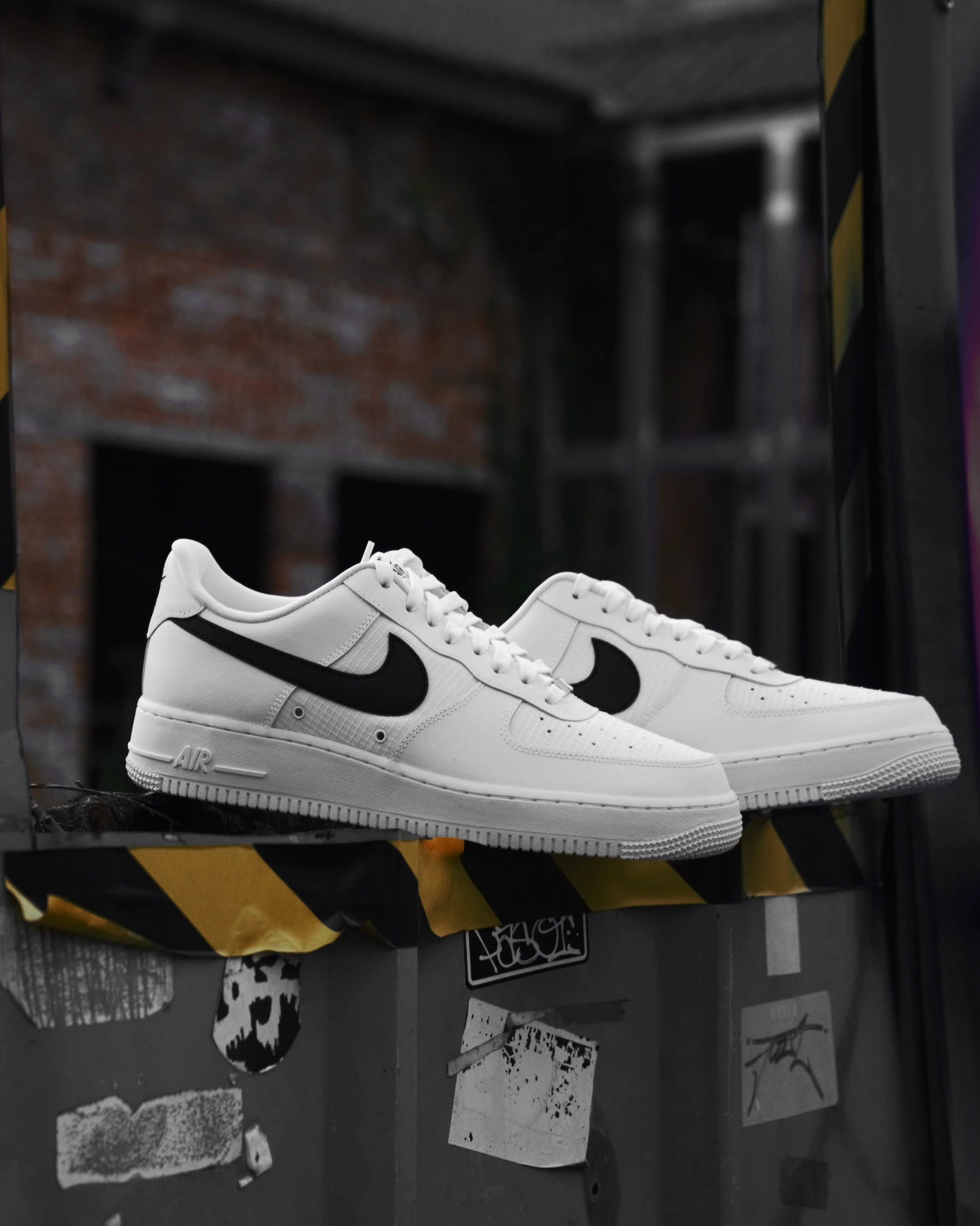 【新款】現貨 Nike Air Force 1 “Ripstop” 抗撕裂 白黑 小GD 男款 休閒鞋 白底黑勾 IR0952-100