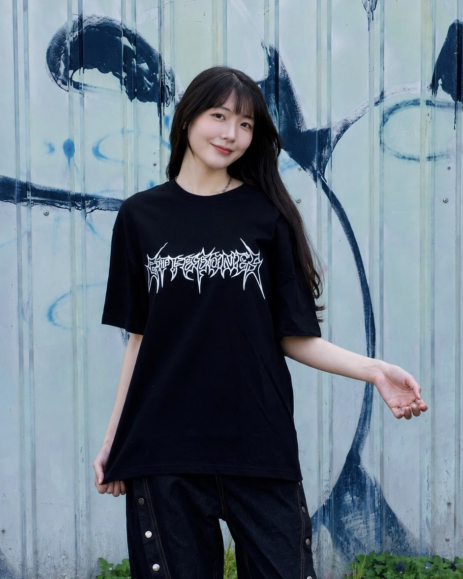 【套裝組合】荊棘短Tee+DARK SCALE 蛇紋牛仔褲