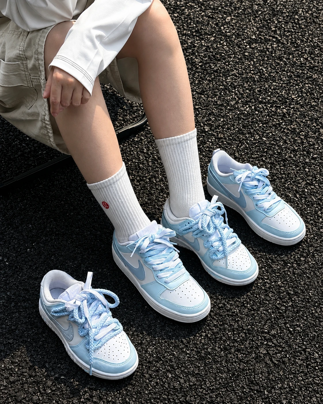 【訂製球鞋】NIKE COURT BOROUGH嬰兒藍