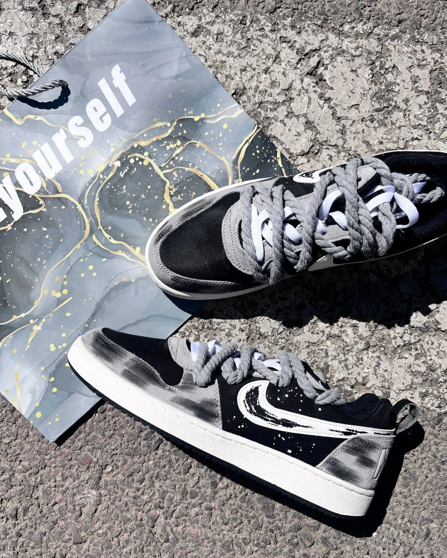 【訂製球鞋】NIKE COURT BOROUGH灰度世紀