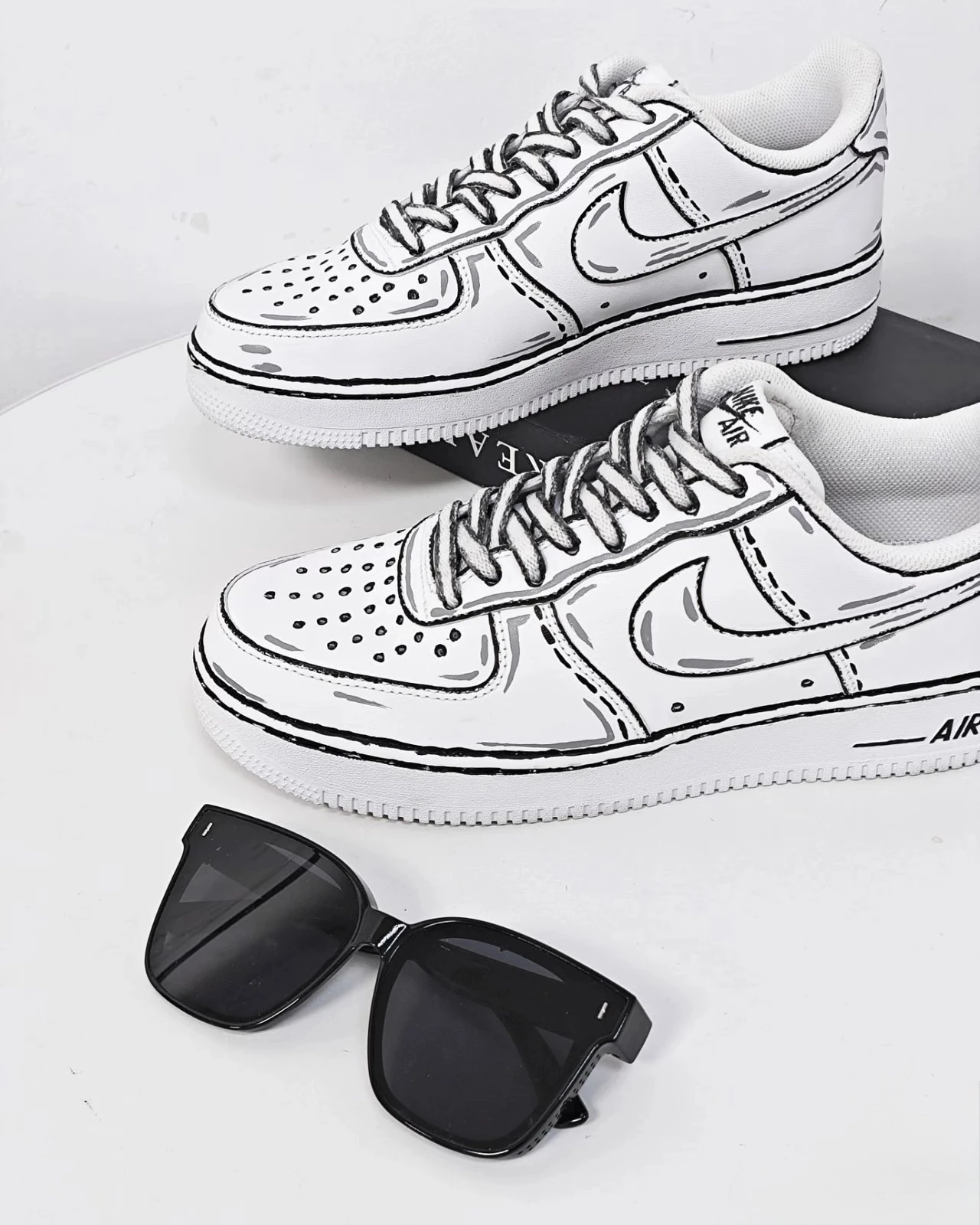 【訂製球鞋】NIKE AIR FORCE 1|黑白素描