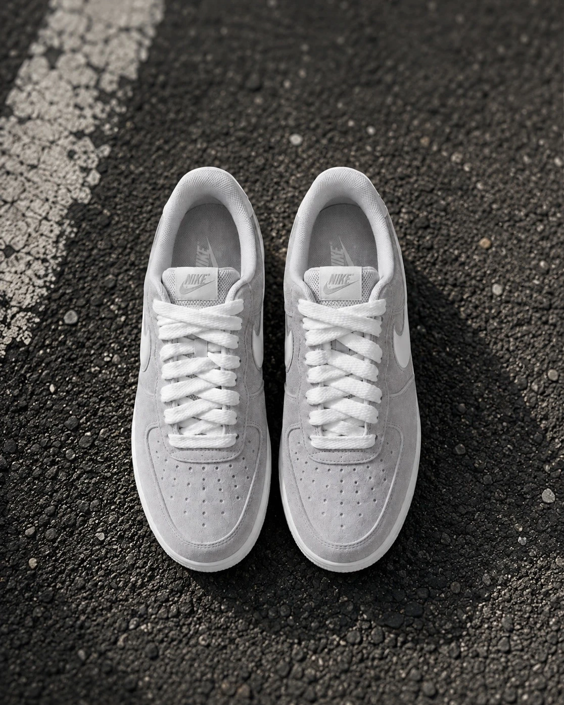 【爆款!限量】 NIKE Air Force 1 AF1 男款 立體果凍勾 灰白 煙灰 麂皮iu7592-078