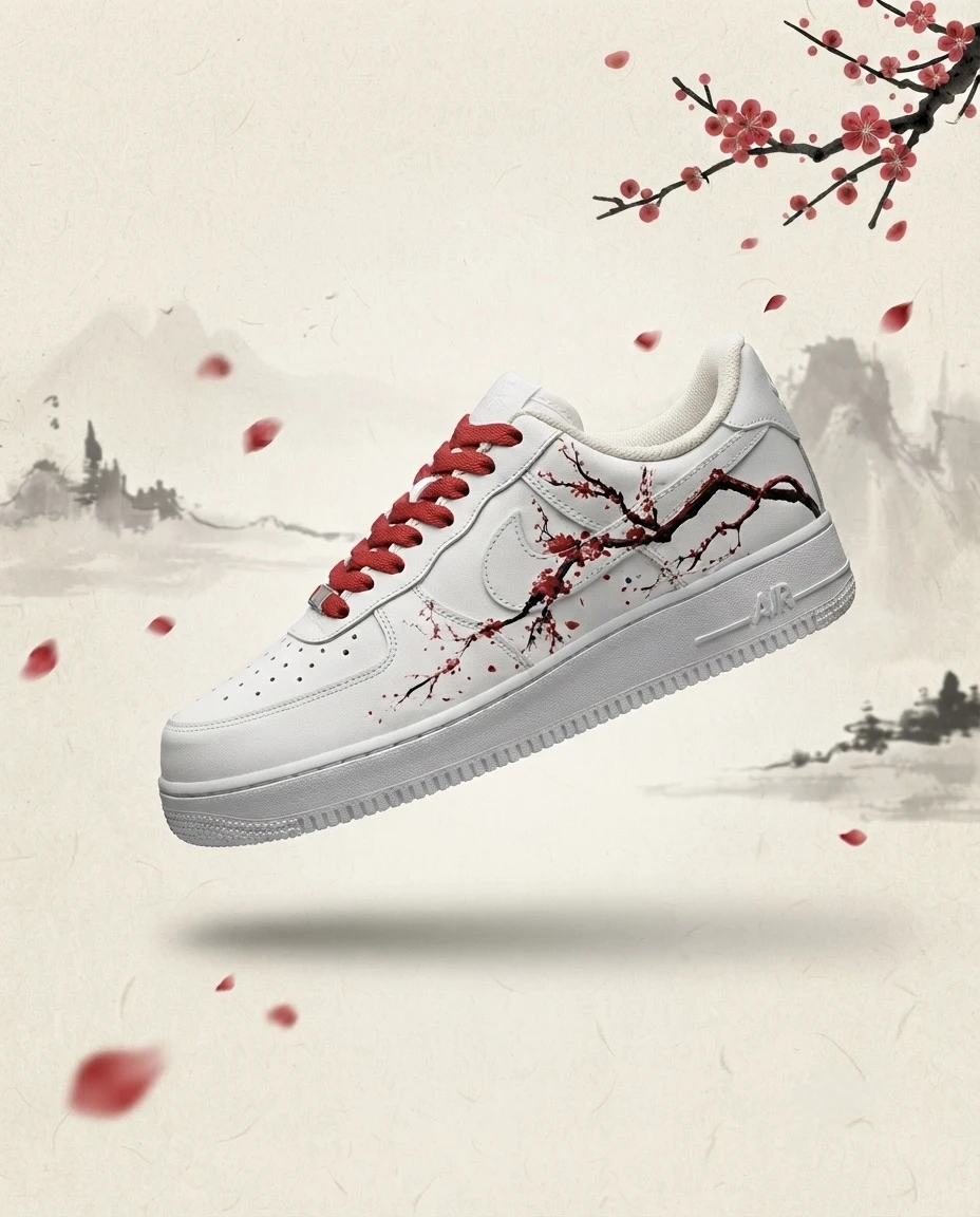 【訂製球鞋】NIKE AIR FORCE 1|寒梅盛放