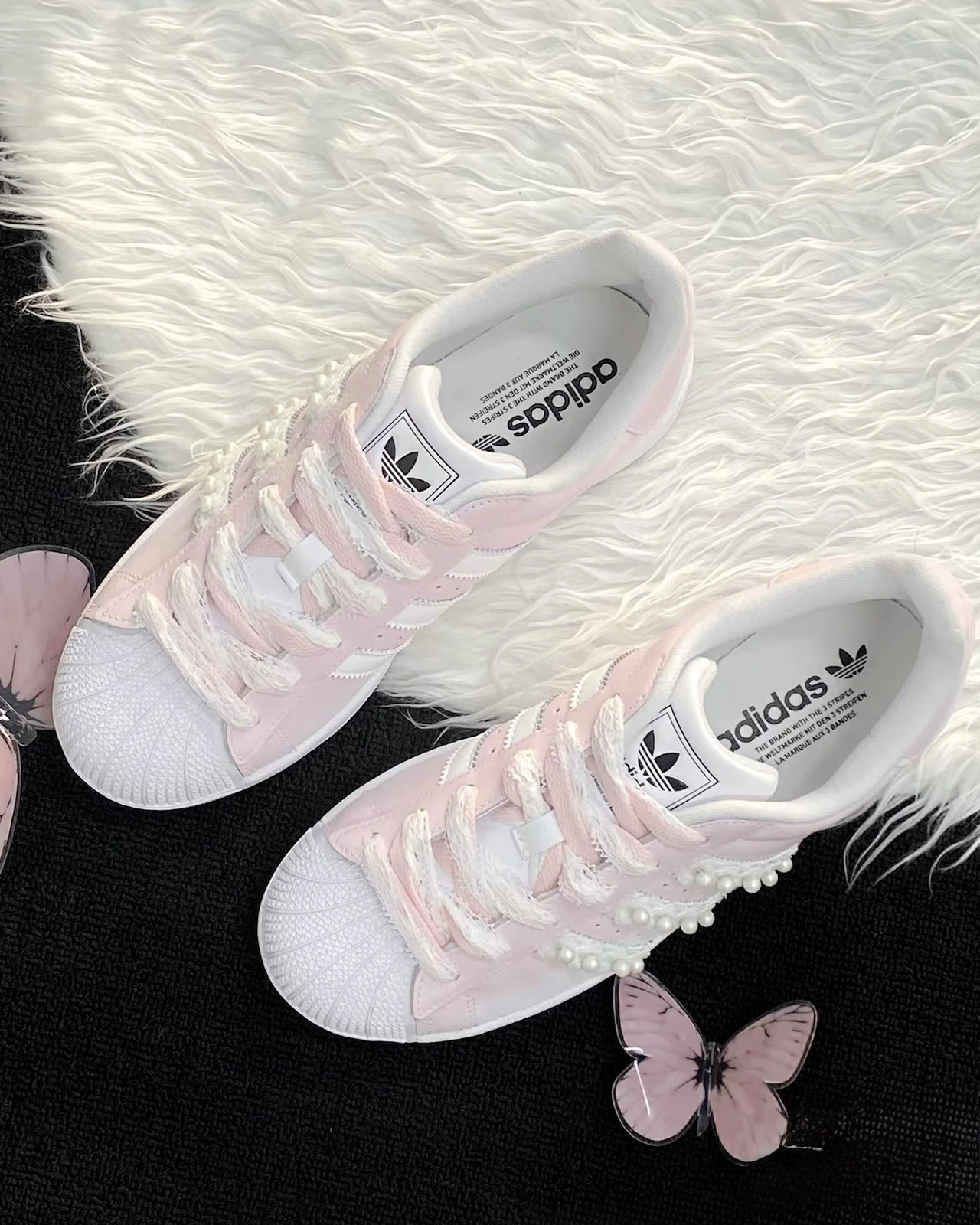 【訂製球鞋】ADIDAS粉鍊珍珠