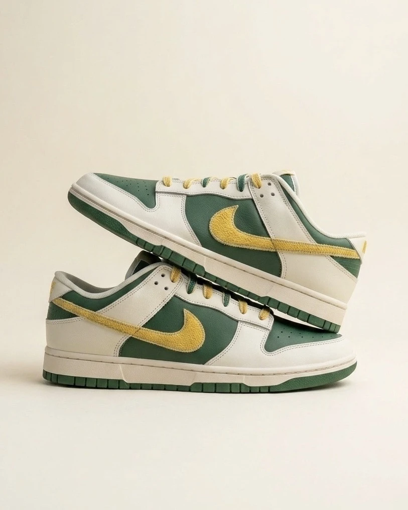 Nike Dunk Low "Fir University Gold" 白綠黃 IM4413-100