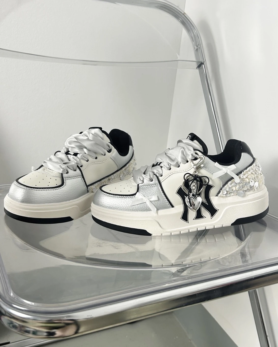 【定制球鞋】 MLB Chunky Liner銀霧千金