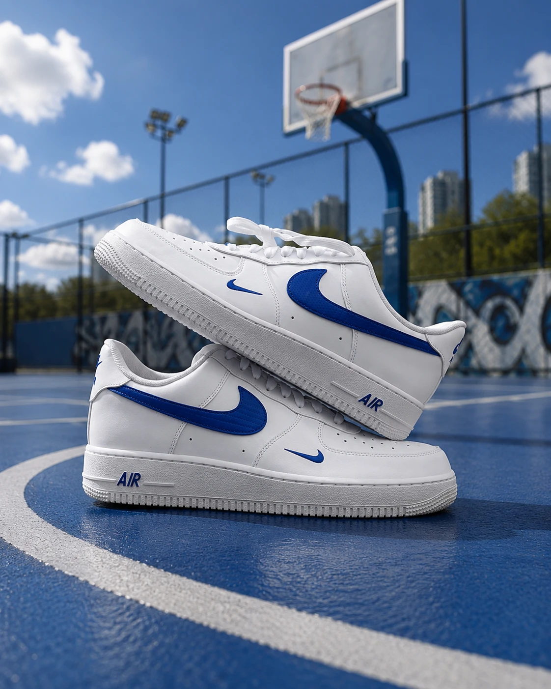 【爆款!限量】現貨 NIKE Air Force 1 AF1 男款 雙勾 卡夢勾 白藍 碳纖維 iv5732-100