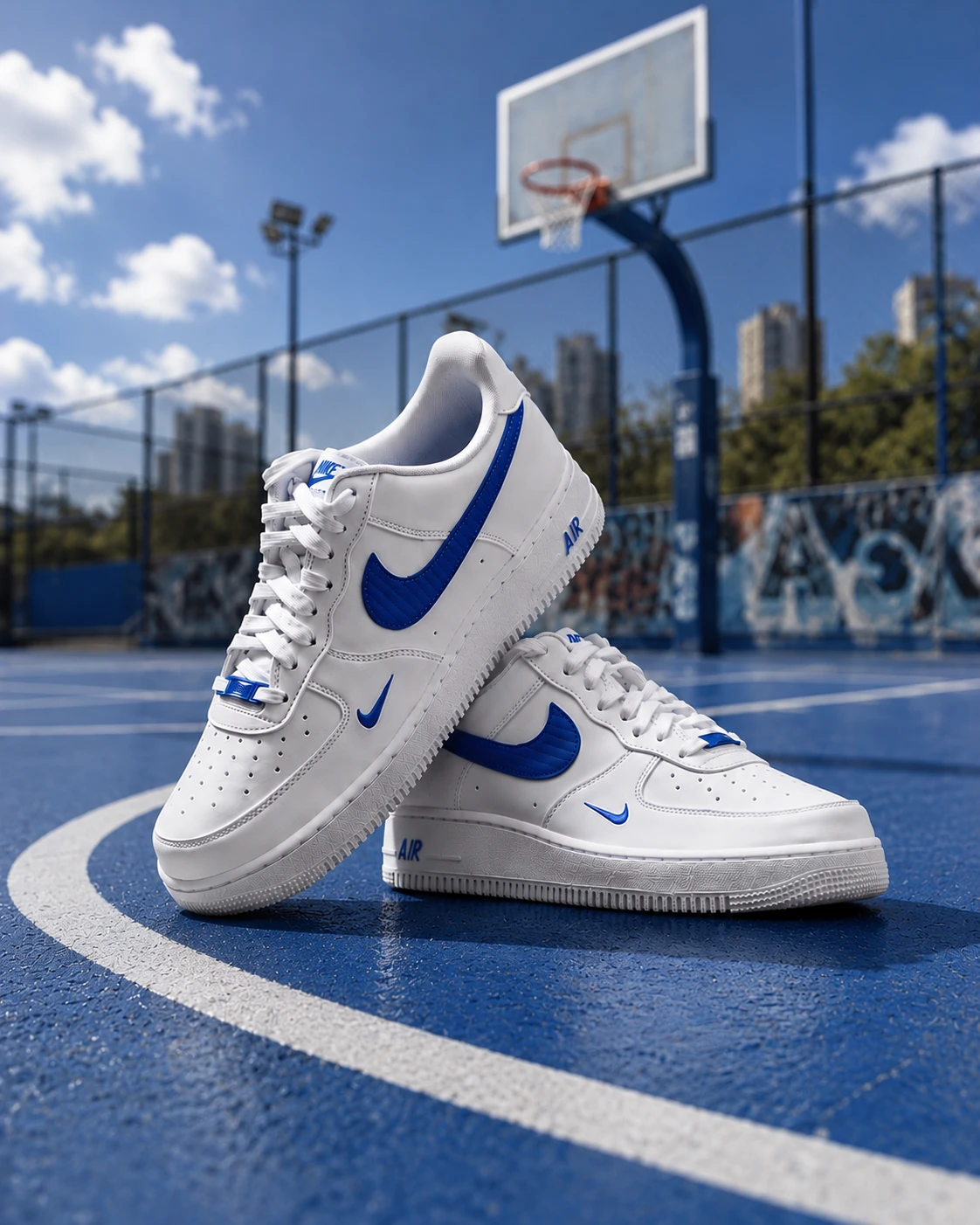 【爆款!限量】現貨 NIKE Air Force 1 AF1 男款 雙勾 卡夢勾 白藍 碳纖維 iv5732-100
