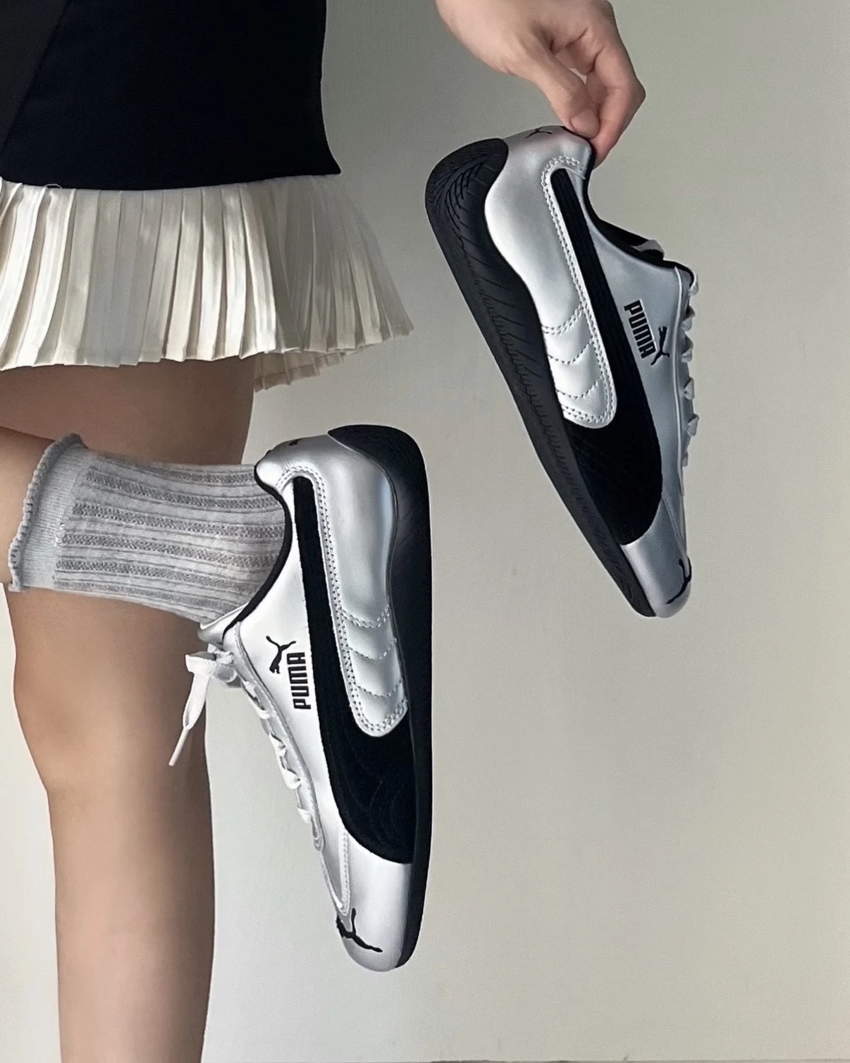 【預購】Puma Speedcat 賽車鞋 液態 銀黑 男女同款(403689-01)