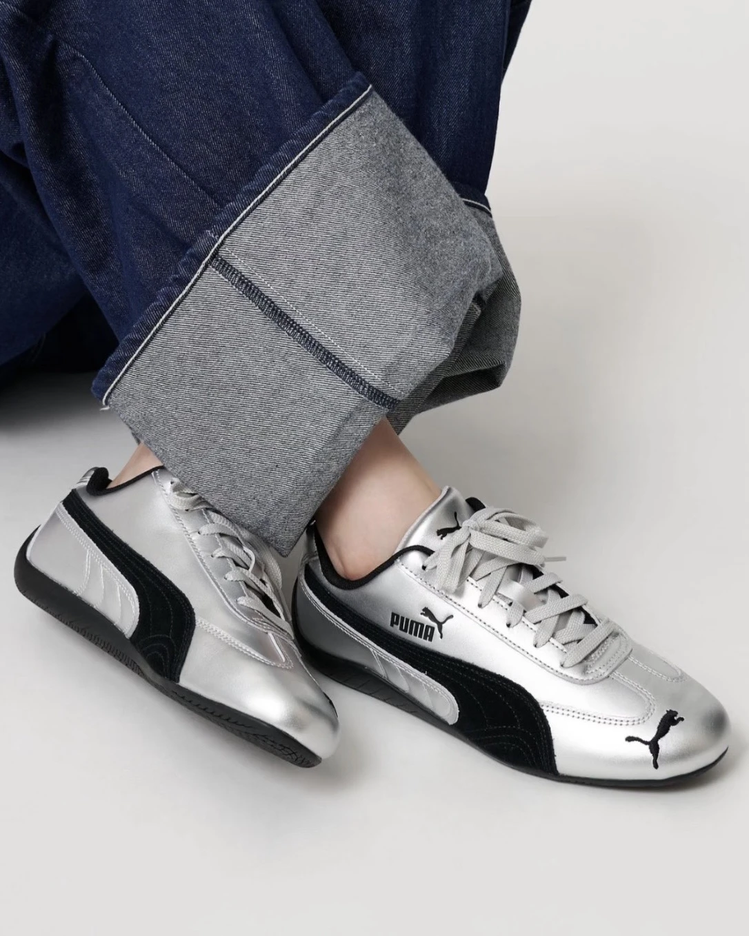 【預購】Puma Speedcat 賽車鞋 液態 銀黑 男女同款(403689-01)