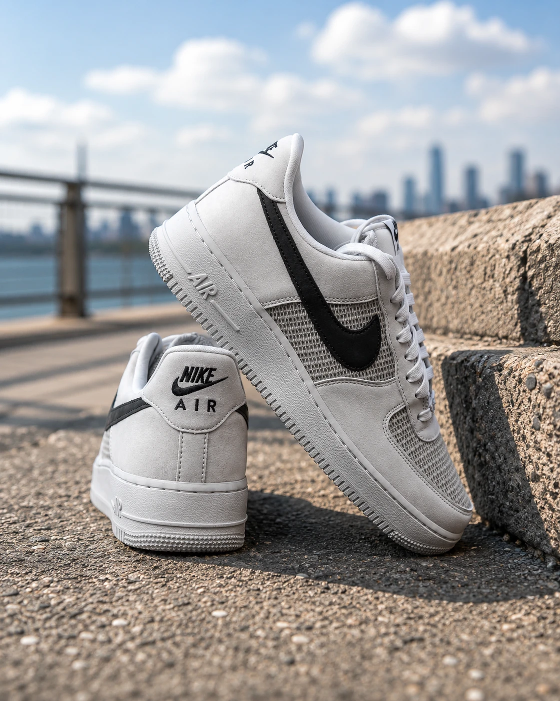 【爆款!限量】現貨 Nike Air Force 1 Low 煙灰 編織 拼接 男款 II9807-002