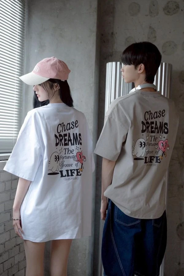 Chase幽靈愛心印花短Tee T
