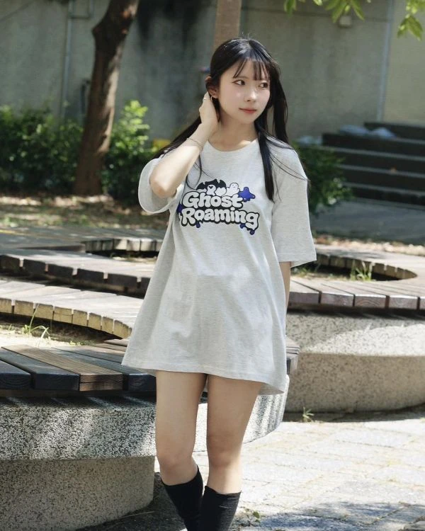 鬼系幽靈印花短Tee