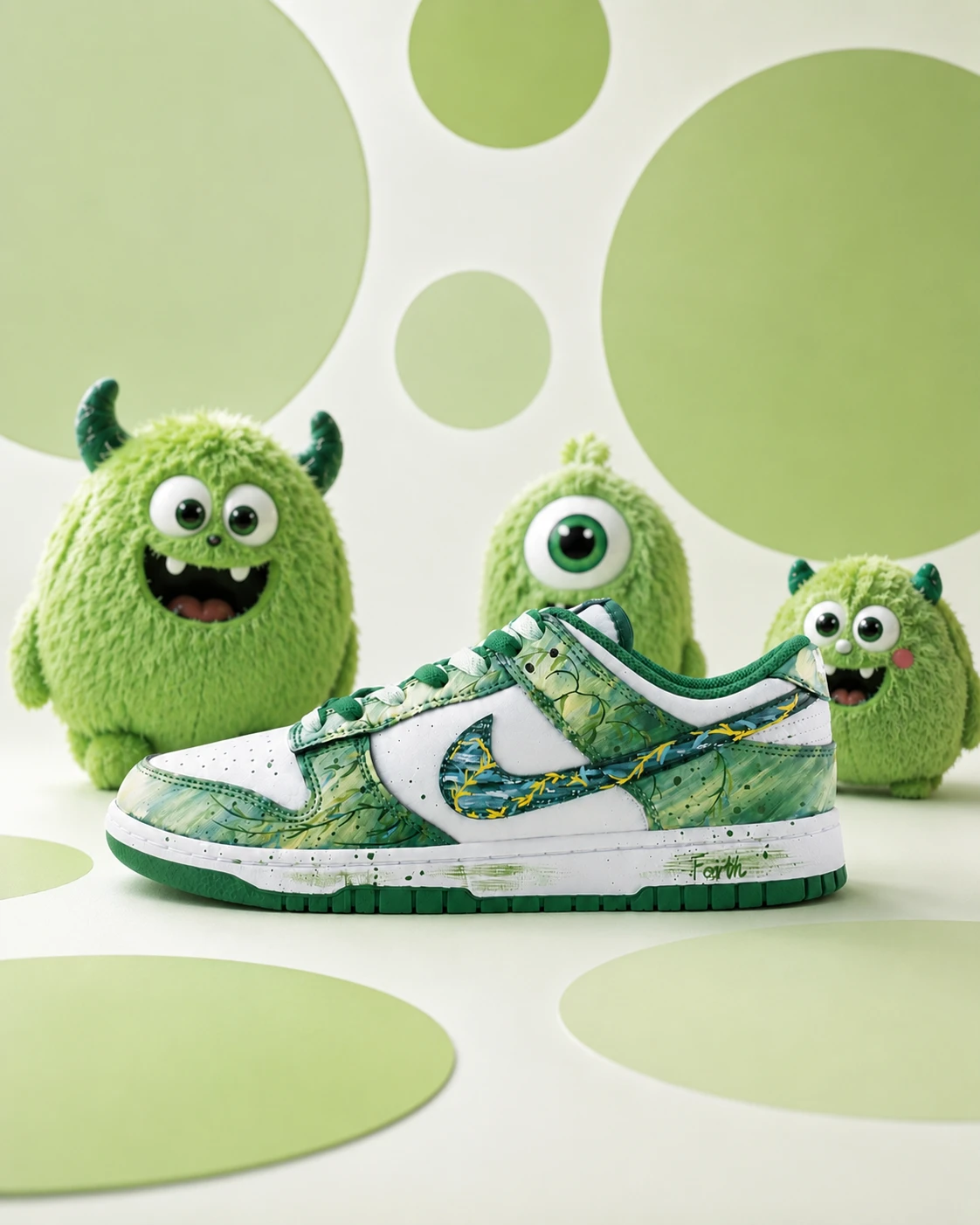 【定制球鞋】Nike Dunk 綠色世界