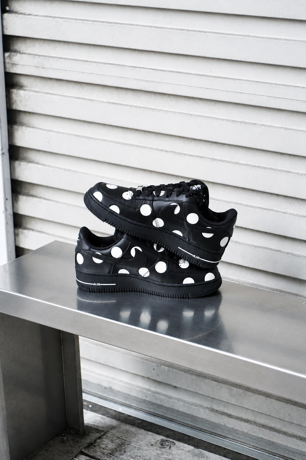 【爆款!】現貨NIKE AIR FORCE 1 '07 AF1 黑奶油黑色米白波點點點女鞋IR8647-001
