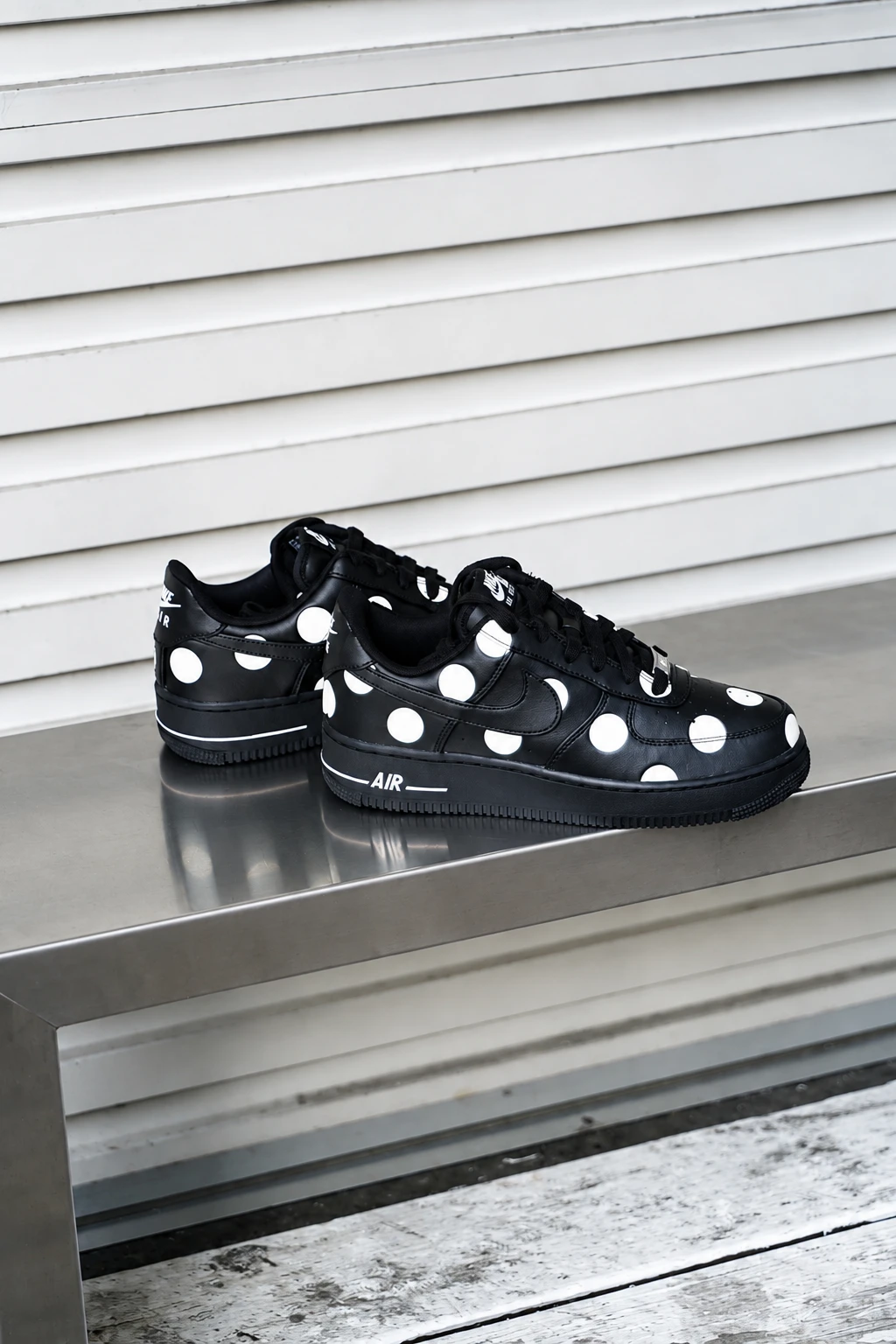 【爆款！】現貨NIKE AIR FORCE 1 '07 AF1 黑奶油黑色米白波點點點女鞋IR8647-001