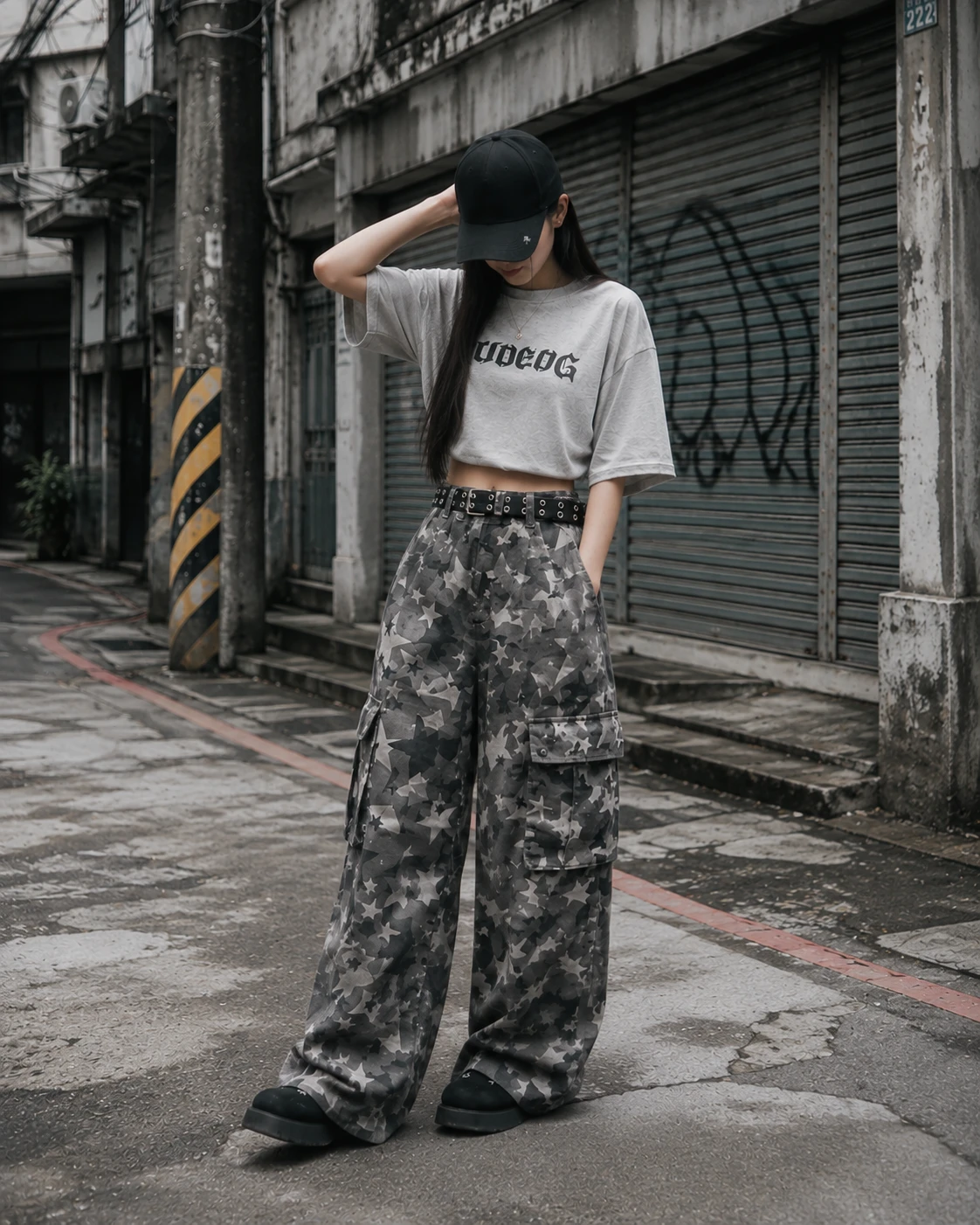 灰燼星域迷彩工裝褲