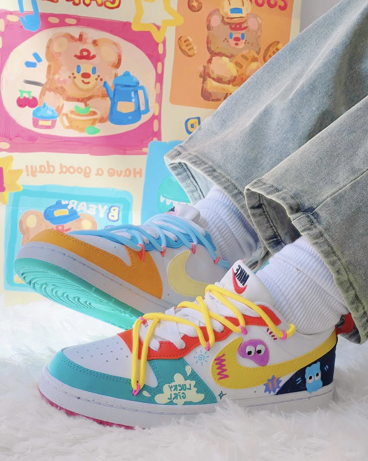 【定制球鞋】 Nike Court Borough 彩色糖果小怪獸