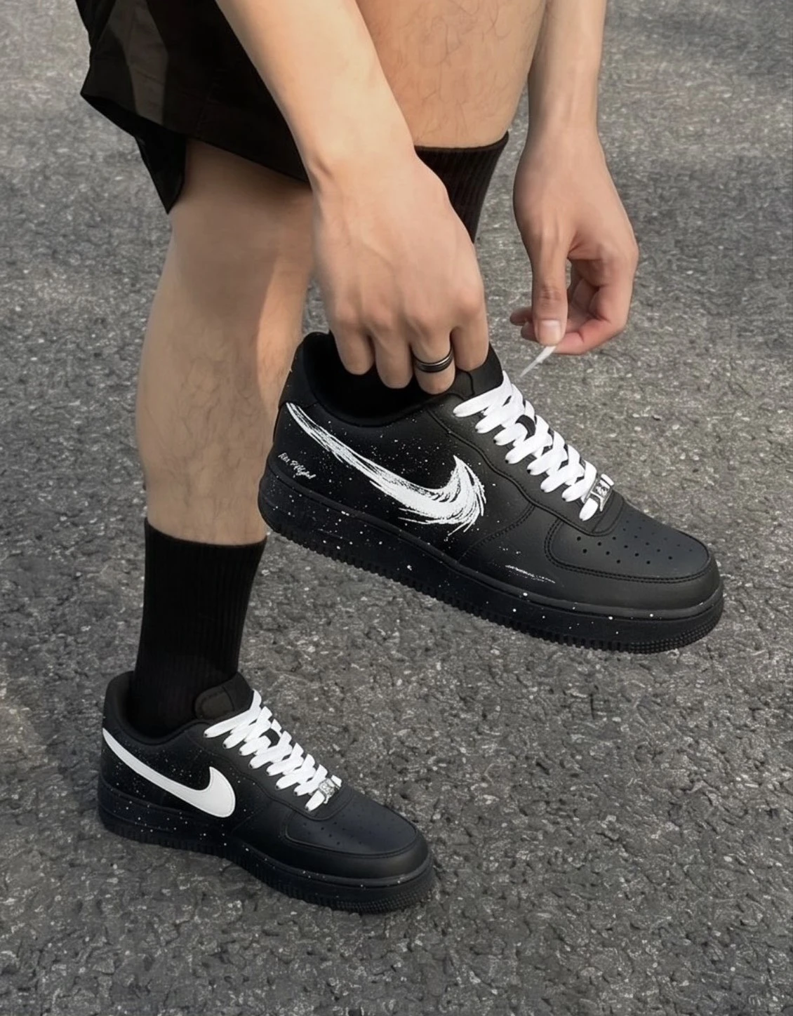 【訂製球鞋】NIKE COURT VISION LOW 刺破星空