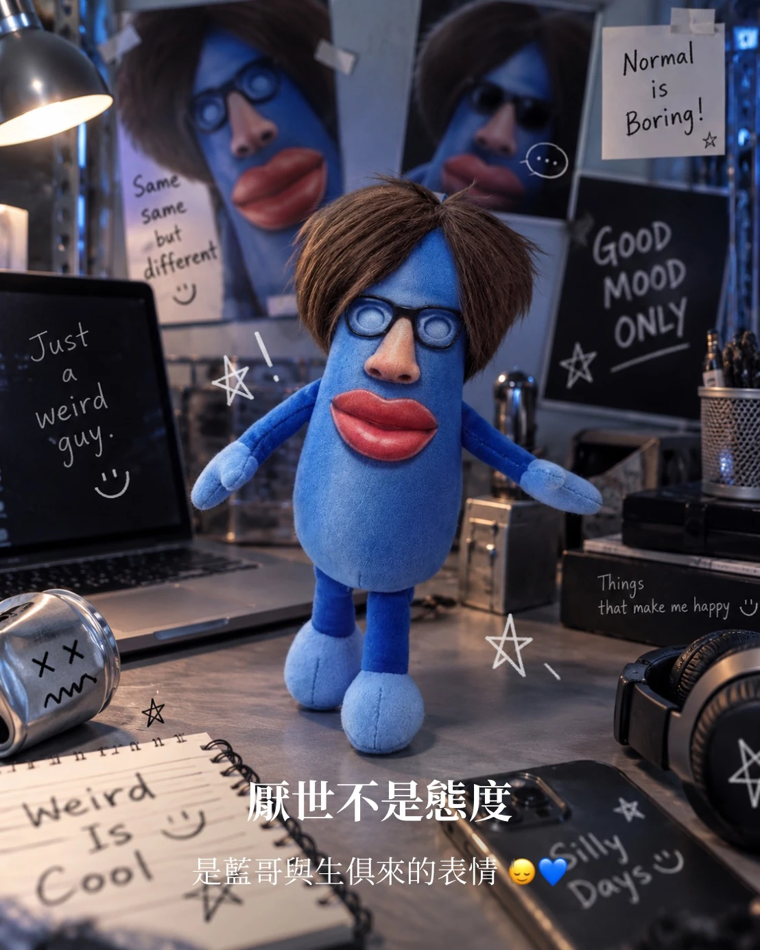 【預購】厭世藍哥絨毛掛件 17CM