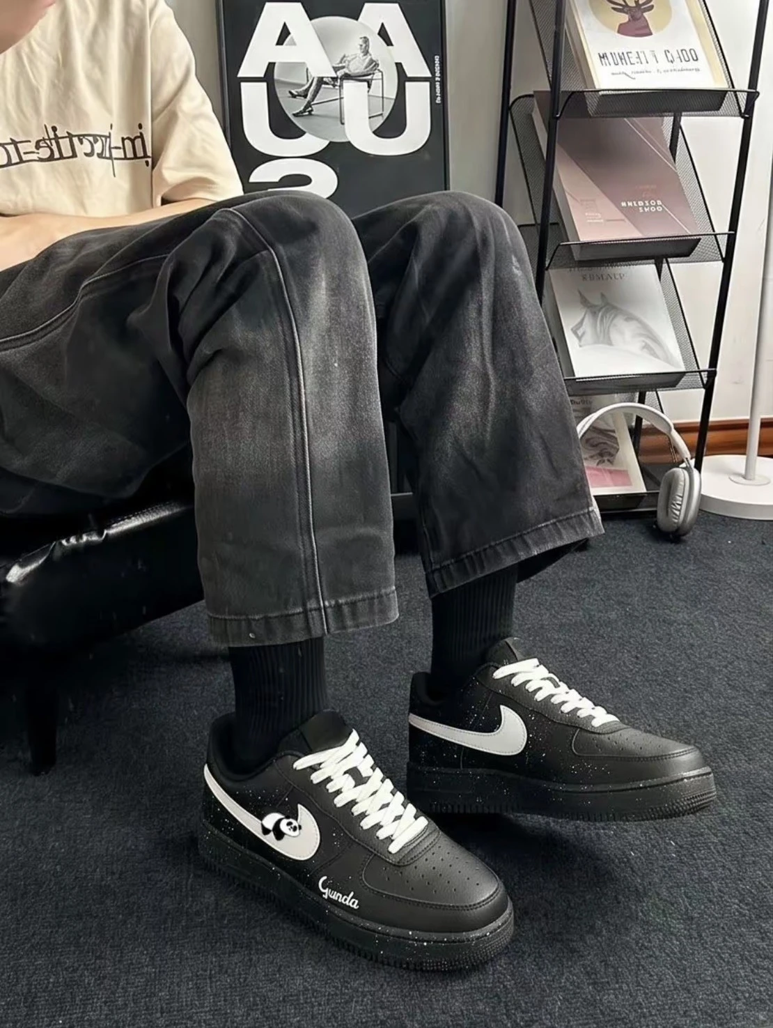 【訂製球鞋】暗夜熊貓