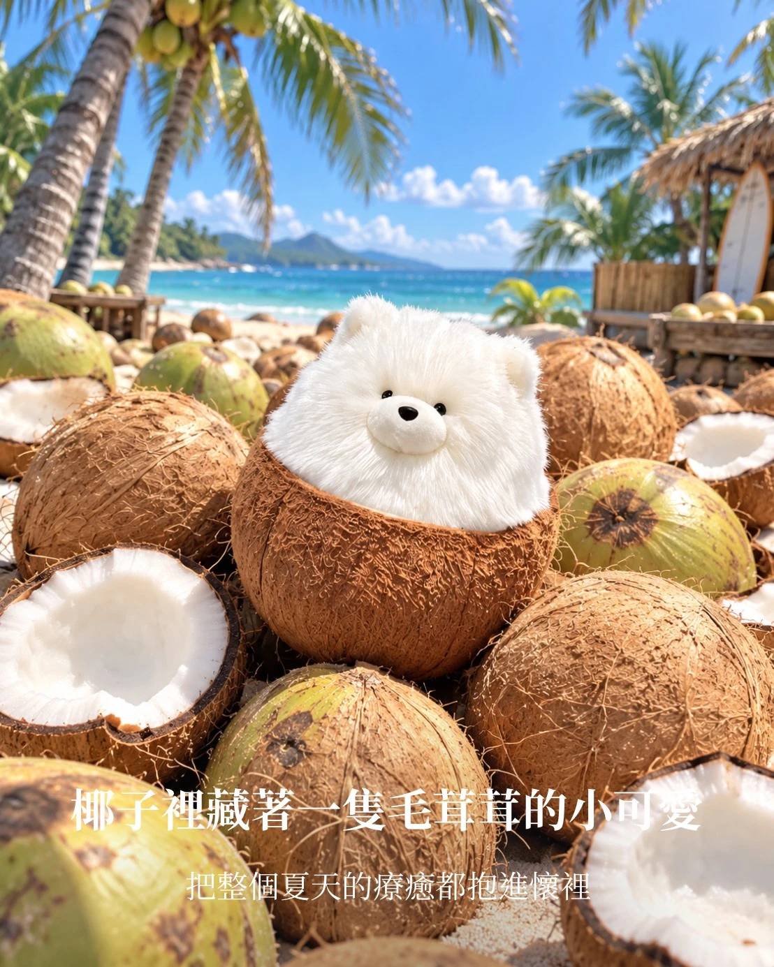 【預購】夏日薩摩椰毛絨娃娃