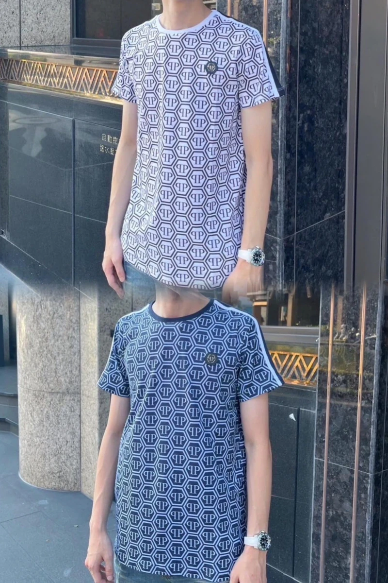 Philipp Plein滿版造型T-shirt 青年款 藍/白『二樓國際精品』
