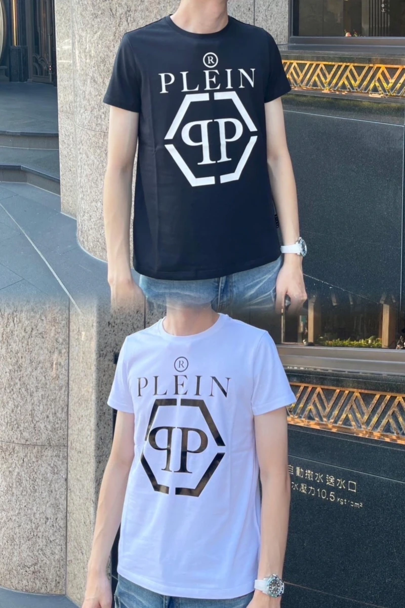 Philipp Plein膠印經典造型LogoT-shirt 青年款 白/黑『二樓國際精品』