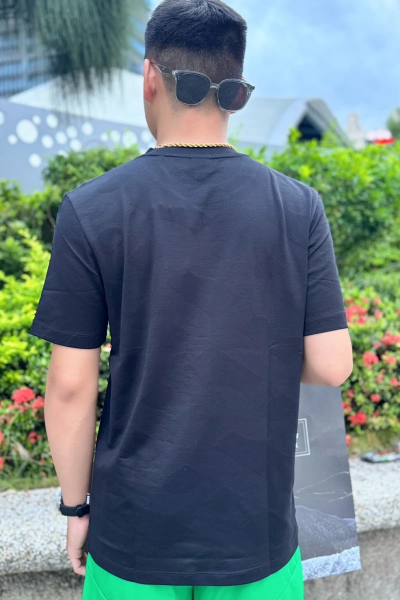 [新款折扣/附收據] BOSS 男短針織簡約造型 LOGO T-shirt (黑)『二樓國際精品』