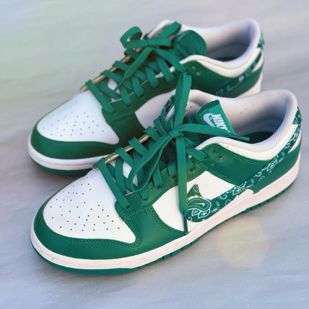 NIKE DUNK LOW ”Green Paisley“ 綠白腰果花 變形蟲💚『二樓國際精品』