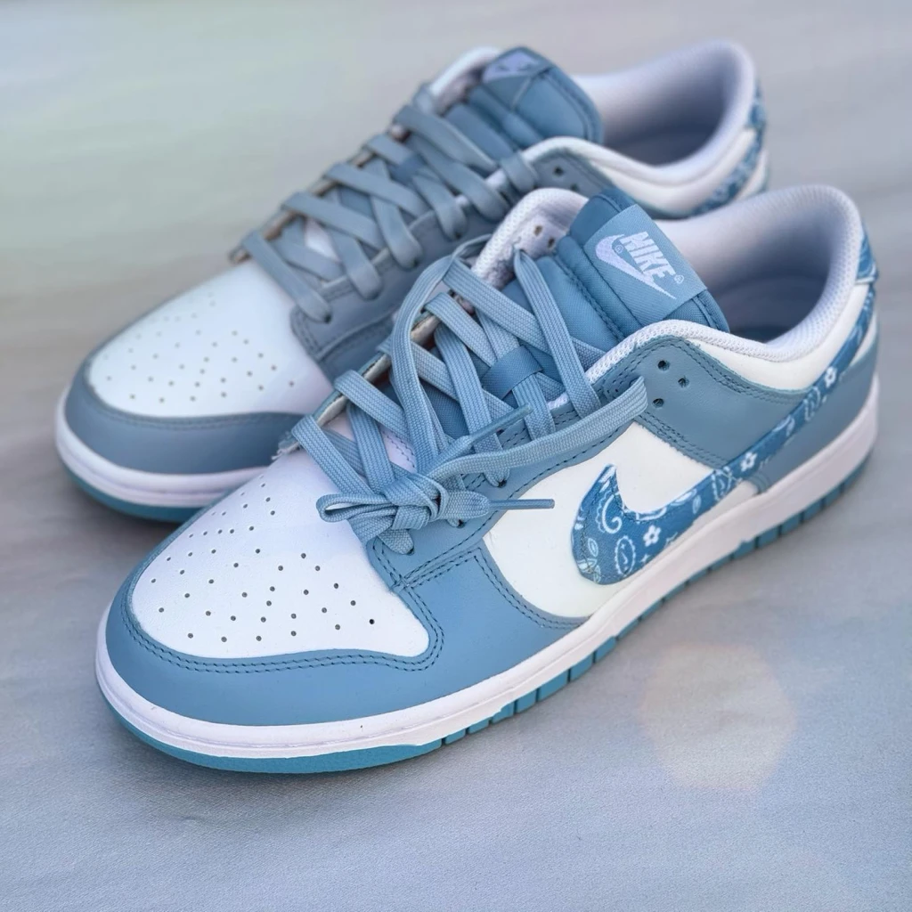 NIKE DUNK LOW ”BLUE PAISLEY“ 藍白腰果花 變形蟲『二樓國際精品』