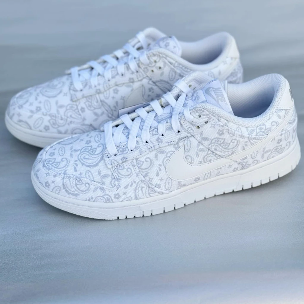 NIKE DUNK LOW ESS 變形蟲 全白腰果花🤍『二樓國際精品』