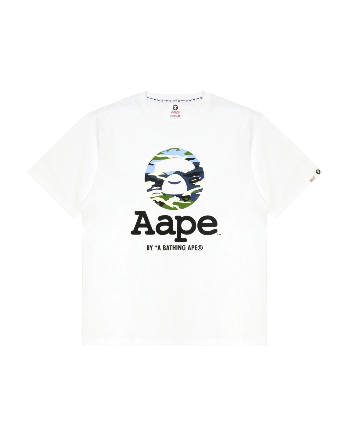 AAPE·猿人迷彩印花短袖(黑/白)
