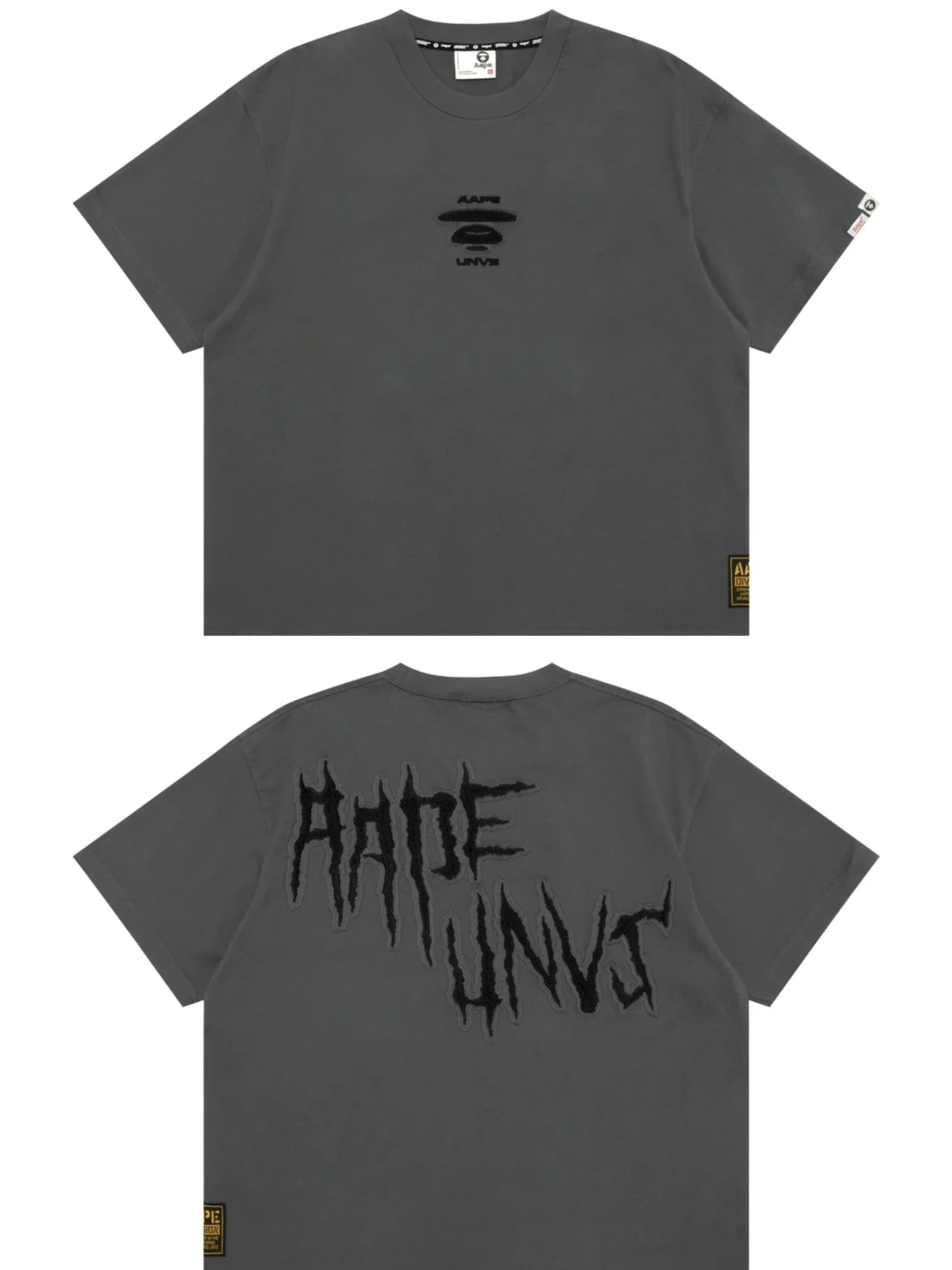 『預購』AAPE ·裂變字體短袖(灰)