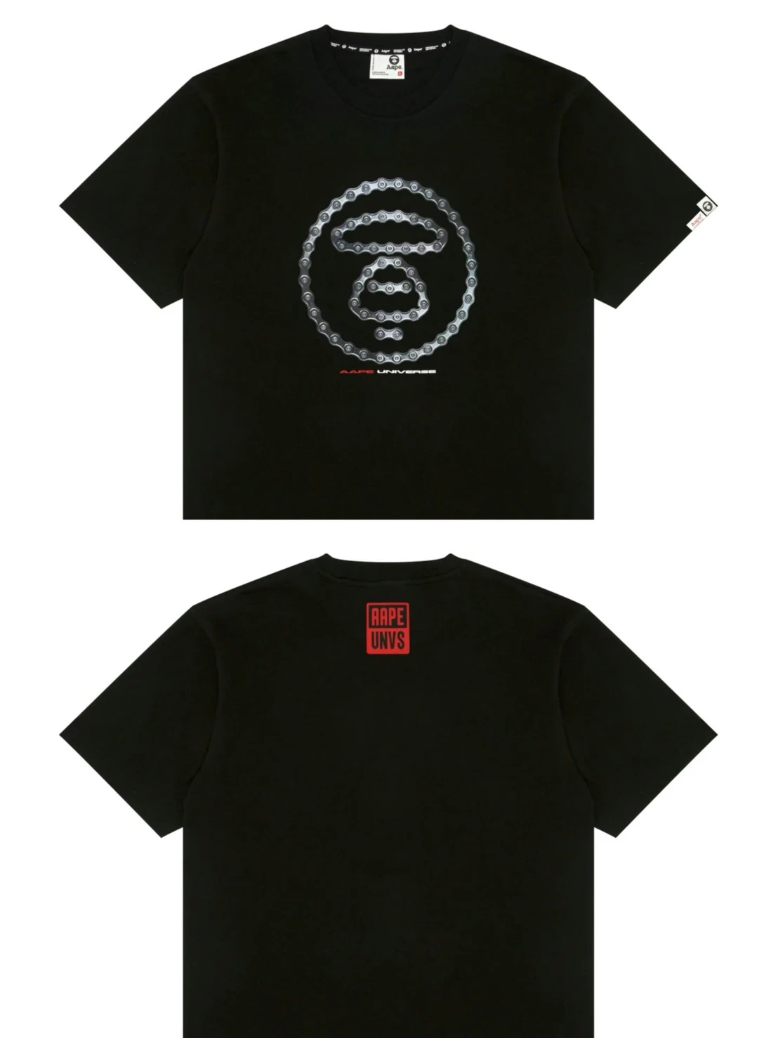 『預購』AAPE ·鏈魂猿人短袖(黑)