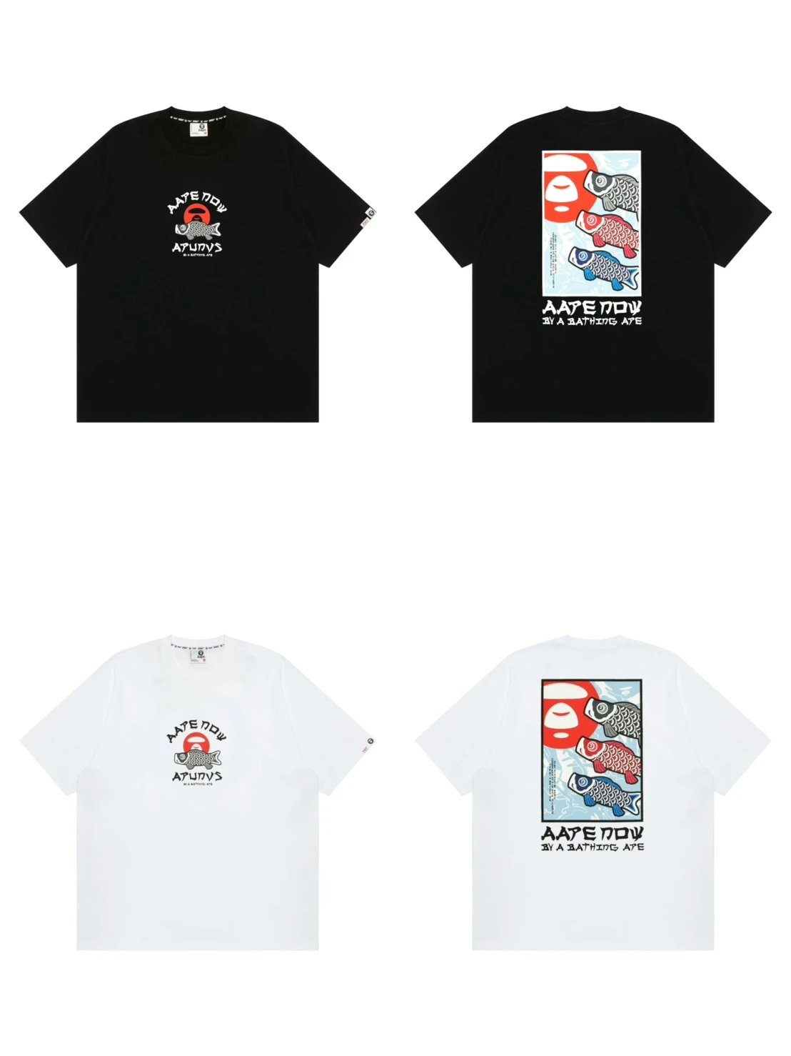 AAPE ·浮世錦鯉短袖(黑/白)