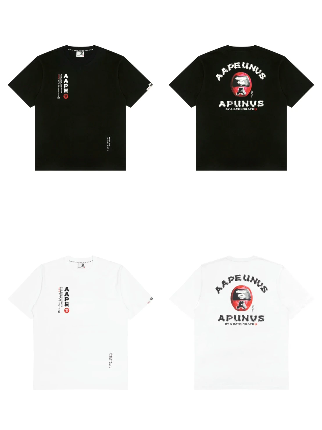 AAPE ·赤面達摩短袖(黑/白)