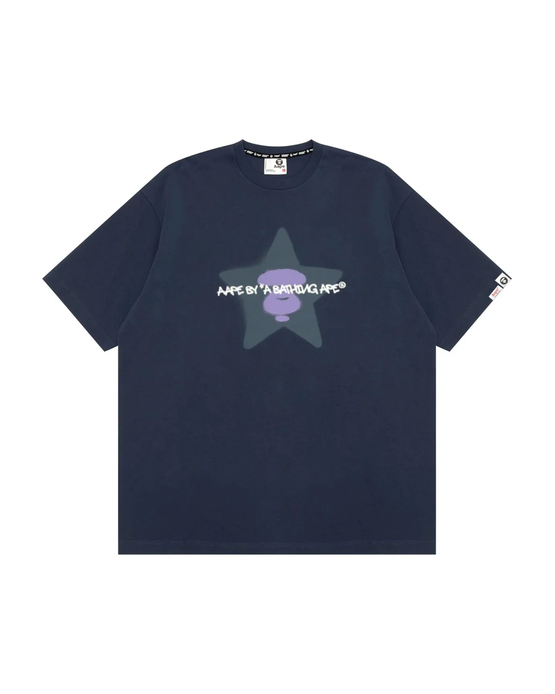 AAPE ·星痕塗鴉短袖(米白/藍)